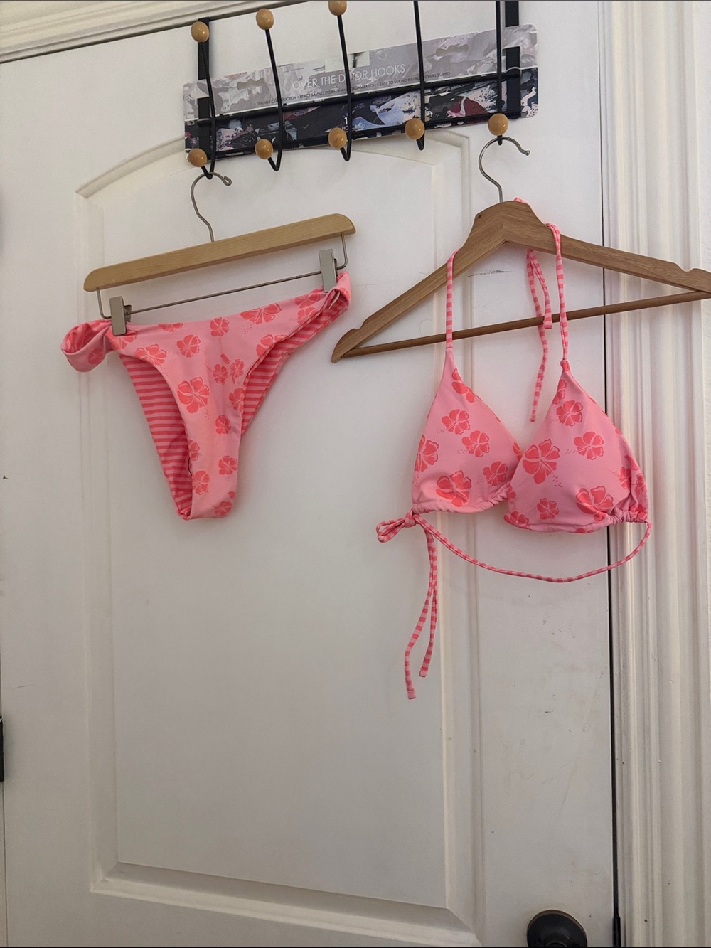 Pink Floral reversible Two-Piece Bikini